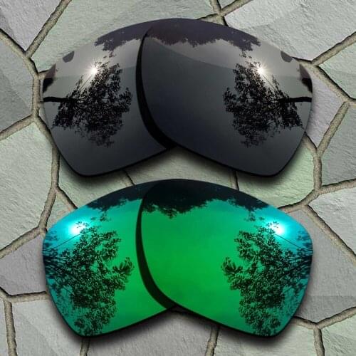 Grey Black&Jade Green Sunglasses Polarized Replacement Lenses for Oakley Deviation