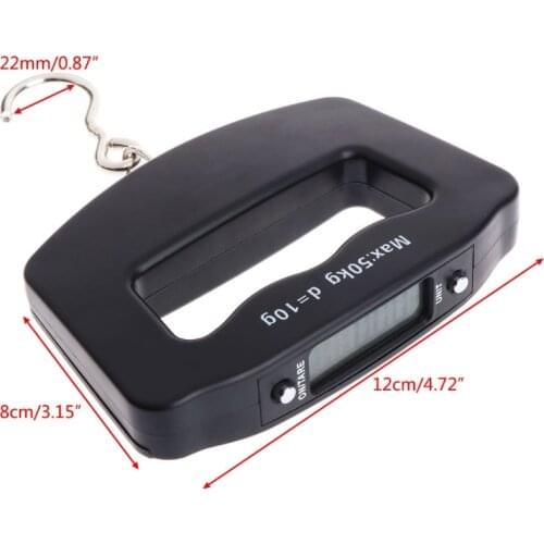 Portable Digital Hand-held Scale 50Kg Baggage Fish Hook Hanging Electronic Scale