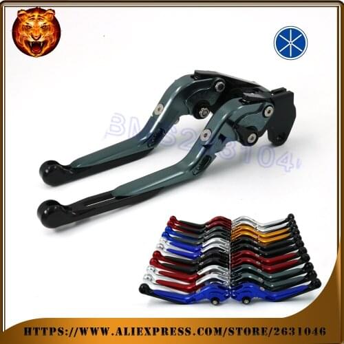 Motorcycle Adjustable Folding Extendable Brake Clutch Lever For YAMAHA FZS600 FAZER 1998 99 2002 2003 BLUE BLACK