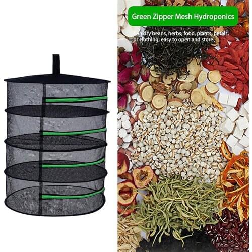 4/6/8 Layers Drying Net for Herbs Hanging Basket Folding Dry Rack Herb Buds Beans Dryer Mesh Bag for Flowers Plants Organizer
