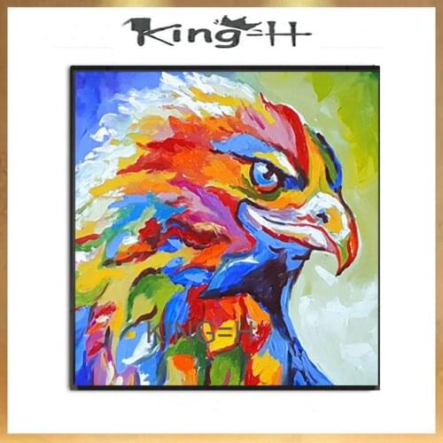 Modern Abstract Painting Eagle Animal Decorative Paintings Pure Hand-painted Oil Picture Pop Art Works For Home Deocorations
