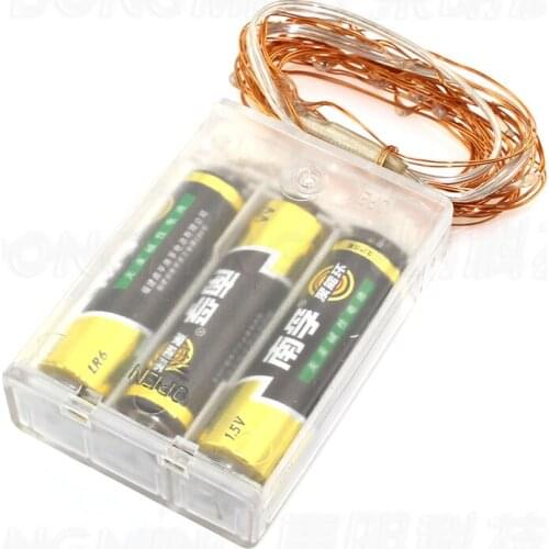 20m 10pcs * 2m Yellow Purple Pink RGB LED String Lights Christmas Light 10led/m White Red Blue Green 3*AA battery led light