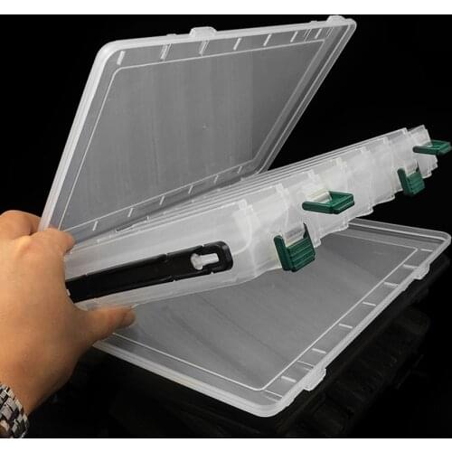 New One 27cm*18cm*5cm 14 Compartments Double Sided Fishing Lure Bait Hooks Tackle Waterproof Storage Box Fishing tackle box