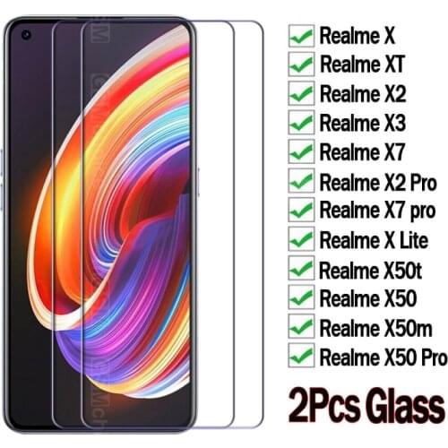 For Realme X50t X50m X50 X XT X3 X2 X7 Pro Lite Front Screen Protector Film Glass For Realme X 2 3 5 T 50 50m 50t 7 Pro Cover