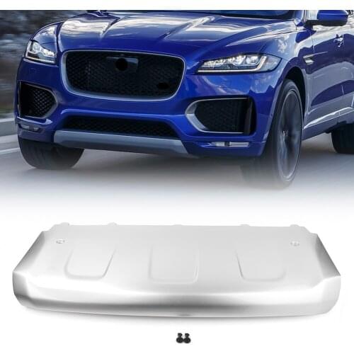 ABS Car Front Bumper Protector Cover Guard Skid Plate For 2016 2017 2018 2019 2020 Jaguar F-Pace R-Sport Silver
