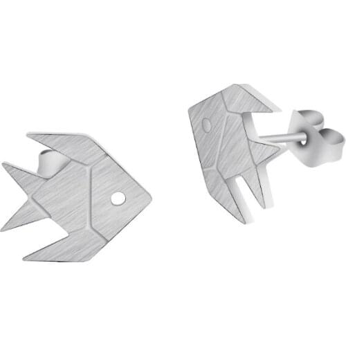 Gold Fish Love Heart Design Earring Studs Elegant Fashion Women Jewelry Girl Gifts Nice