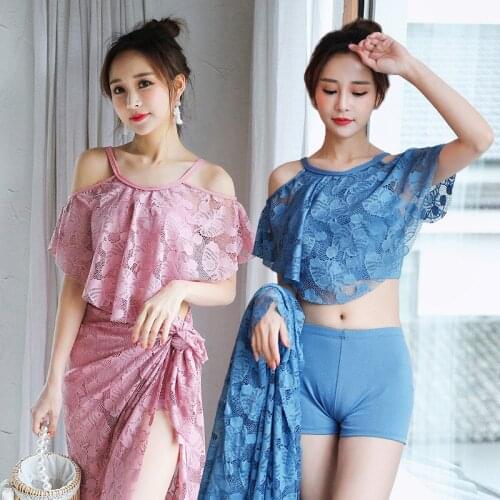 2020 Swimsuit Womens Three-Piece Sexy Gather Conservative Split Factory Direct Hot Spring Swimsuit 665826