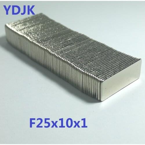 10 20 50 100PCS/LOT N35 Neodymium magnet 25x10x1 Super Strong mm Rare earth permanent magnet 25*10*1 NdFeB magnet 25 x 10 x 1