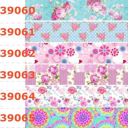 10yards - different sizes -Flowers pattern Grosgrain ribbon -beautiful flowers pattern printed ribbon