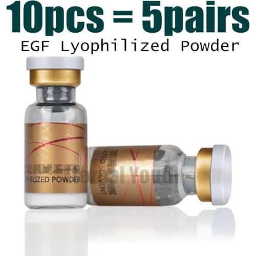 10pcs 5Pairs EGF Lyophilized Powder Epidermal Growth Factor Dermal Scar Acne Repair Freckle Blemish Anti-wrinkle Ageless