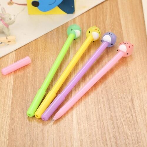 100 PCs Cartoon Bear Neutral Pen Creative Stationery Cute Student Black Needle Office Water Signature Pen Kawaii School Supplies