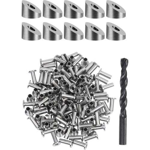 120Pcs T316 Stainless Steel 1/4 Inch 30 Degree Angle Beveled Washer with 120 Pack Stainless Steel Protector Sleeves