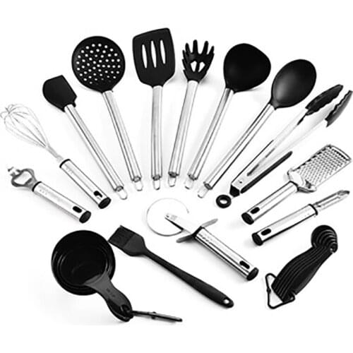 23PCS Silicone Kitchenware Non-stick Cookware Cooking Tool Sets Soup Spoon Spatula Shovel Home Dinnerware Set Kitchen Tools
