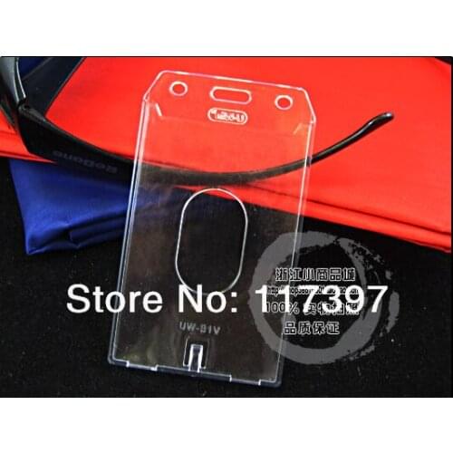 Free shipping wholesales Vertical ID bagde holder plastic card holder name card badge holder 50 pcs /LOT