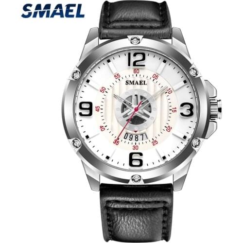 SMAEL Watches Mens Waterproof Analogue Clock Fashion Sport Waterproof Calendar Watch Men Wrist Watch Clock Relogio Masculino