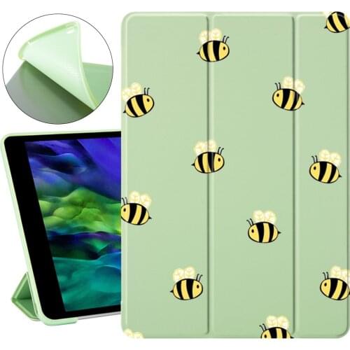 Green Bee Case for iPad 7th 8th Generation Case Auto Wake UP for iPad Pro 11 2020 Case iPad Mini 1 2 3 Case