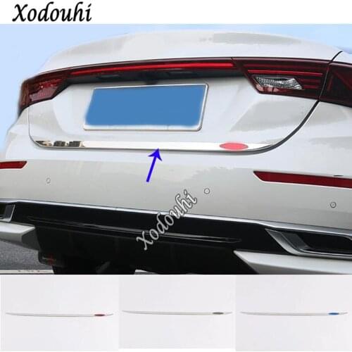 For Kia K3 Forte Cerato 2019 2020 Car Stick Body Stainless Steel Rear Door Trunk Tailgate Frame Plate Trim Lamp Hood 1pcs