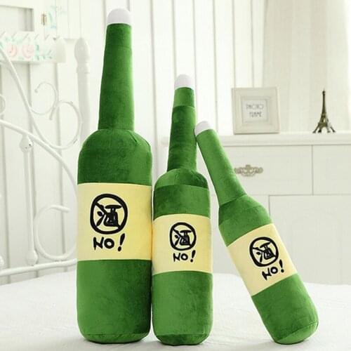 55CM Creative Big No Drinking Hold Pillow Plush Toys Large Wine Bottles Sleep Pillows for Girl Friend Birthday Gift Soft toy