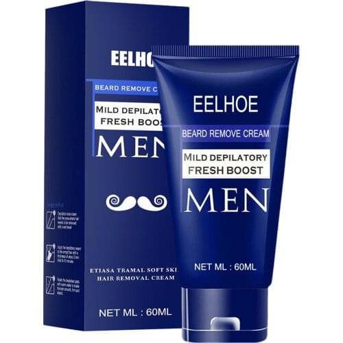 Mens Hair Removal Cream 60ml Depilatory Cream Refreshing Non-Greasy Fast