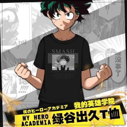 My Hero Academia Midoriya Izuku Japanese Anime Summer Cotton T-Shirt Loose T Shirt Clothes Men Women Short Sleeve Tshirt Tops