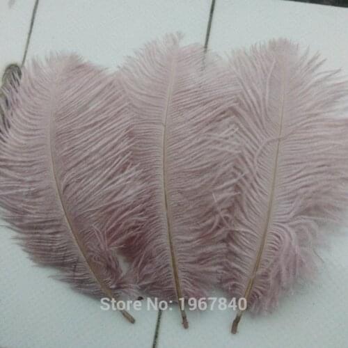 Hot! 10Pcs / lot Natural 15-20cm 6-8 inch Deep apricot Color Ostrich Feathers ostrich plumes for party / wedding decorative
