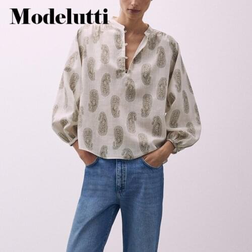 Блузки с принтом Modelutti China At AliExpress