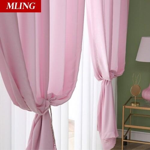 Soft Romantic Tulle Curtains For Bedroom Living Room Modern Translucent Window Sheer Curtain Solid Color Long Door Voile Drapes