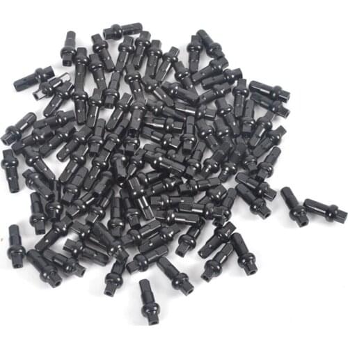 Pillar DSN Nipples 14.4mm 16mm 18mm Aluminum Alloy or Brass Nipples 14G Spoke 3.2mm Double Square Head Mamelons Black Red Silver