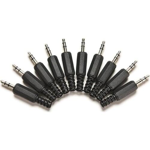 JETTING New 10Pcs/lot Black Plastic Housing 3.5mm Audio Male Plug Headphone Connector Discount 70
