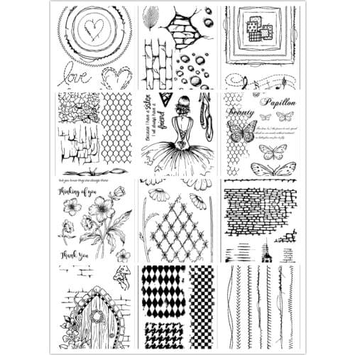 11x16 Flowers Series Transparent Clear Silicone Stamp/Seal for DIY scrapbooking/photo album Decorative card making