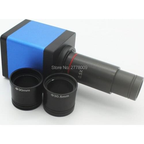 1080P HD HDMI USB Industrial Camera With C-Mount 0.5X Eyepiece Adapter 23.2mm 30mm 30.5mm Relay Lens For Binocular Microscope