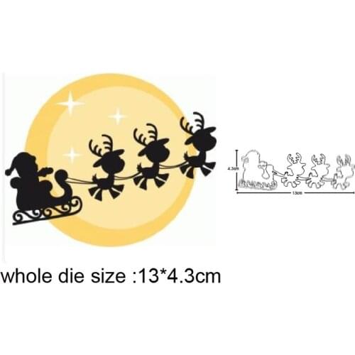 Merry Christmas Deer Metal Cutting Dies Stencils for DIY Scrapbooking Decorative Embossing DIY Paper Cards