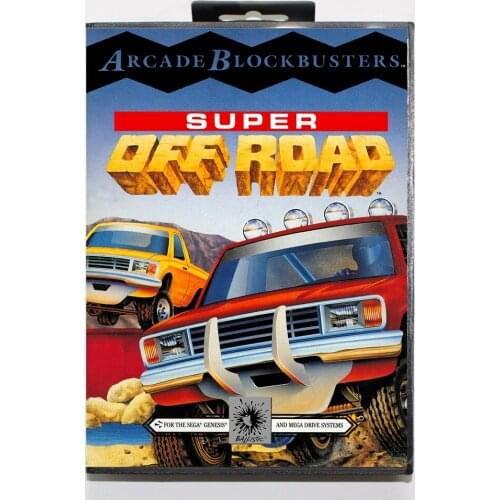 Super Off Road with Retail Box 16bit MD Game Card For Sega Mega Drive/ Genesis