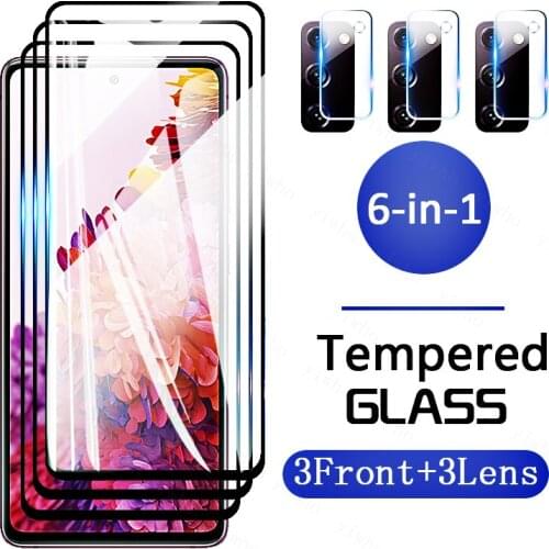 Protective Glass on For Samsung s20fe 5g 4G 6.5" Screen Protectors Tempered Glass on For Galaxy S20 Fan Edition S20 Lite Camera