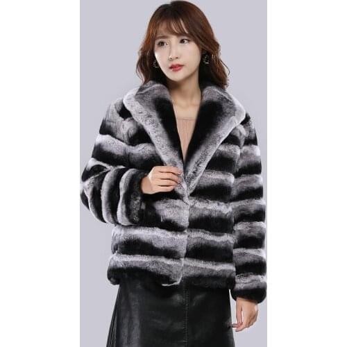 Womens New Real Rabbit Fur Jacket Natural Rex Rabbit Fur Jacket Short Lapel Rabbit Fur Jacket Leather Straw Coat Winter Warm Fa
