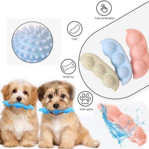 Dog Chew ToysPet Dog Chew Molar ToysDog Educational ToysDog Teeth Cleaning Stick Teeth Cleaning ToysSqueaky Silicone Dog Toys