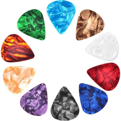 10PCS Guitar Picks Plectrum Celluloid Electric Smooth Guitar Pick Bass Acoustic Guitar Accessories