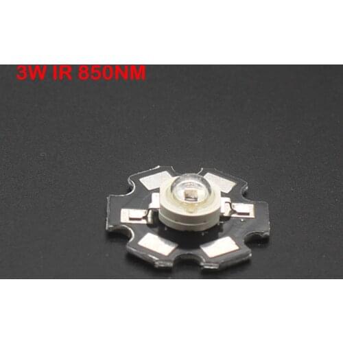 10pcs x 3Watt 3W High Power led 850nm Infrared LED IR with 20mm star pcb for Night Vision CCTV