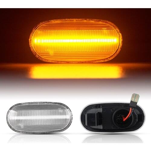 2Pcs Dynamic Side Marker Turn Signal Sequential Blinker indicator Lights For Mitsubishi Pajero Mirag Legnum Gelent 1998-2005