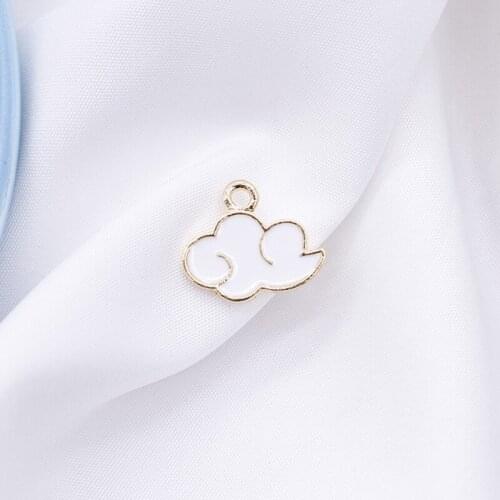 20pcs/lot Cloud 16*18mm Diy Deisgn Enamel Charm for Jewelry Making Earring Bracelet or Necklace Charms