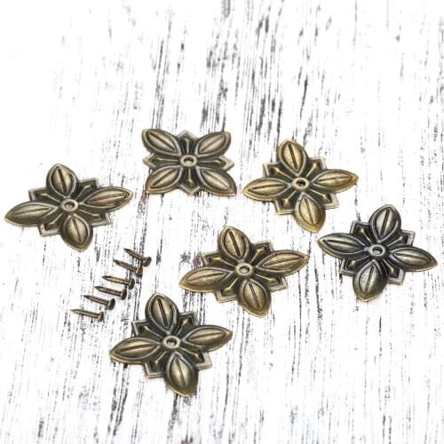 50pcs Vintage Upholstery Nails 30*27mm Antique bronze Jewelry Gift Box Door Sofa Decorative Tack Stud Pushpin Doornail