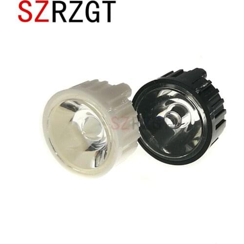 50pcs LED lens for 1W 3w LED light black white holder 20mm high quality optical lenses