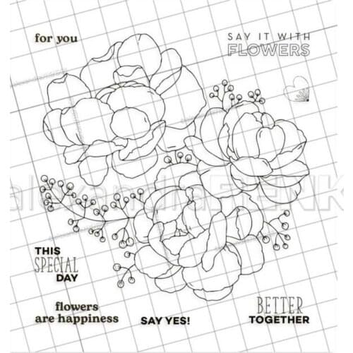 English Flower Clear Stamp Seal DIY Scrapbooking Photo Album Decorative Clear Stamp C0687