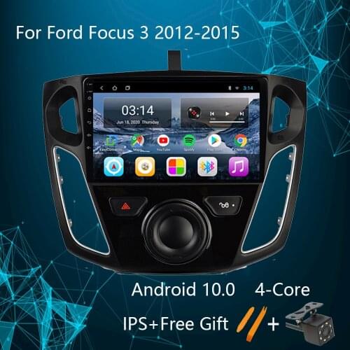 Car Android 10.0 Radio Stereo Receiver For Ford Focus 3 MK 3 2012-2015 Rear View Camera AI Voice Controls Steering Wheel Control