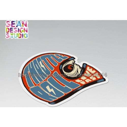 Cafe Racer Old School Skull Ride Ace Sticker Helmet Moto Motorcycle Auto Decal Sticker Waterproof 23