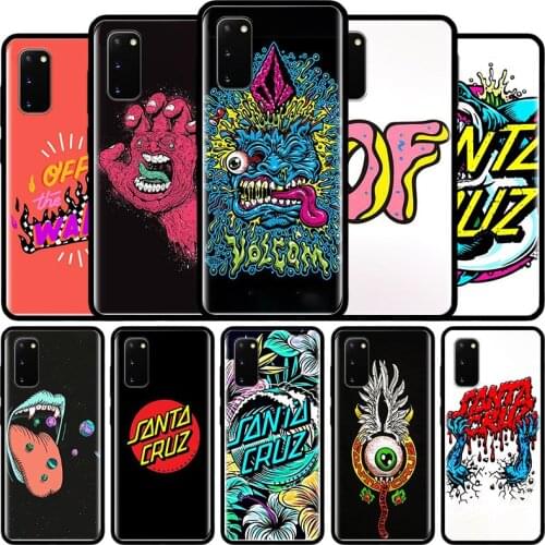 Santa Cruz Skateboards Art Cell Phone Case for Samsung Galaxy S21 S20 FE Note 20 S30 Ultra S10 10 Lite S8 S9 Plus S10e Cover