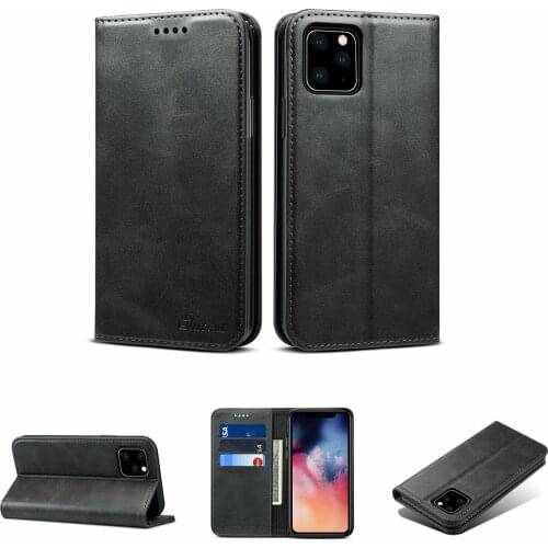 For iPhone 11 Pro Max 11 Luxury Leather Book Flip Phone Card Wallet Case Cover