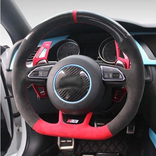 Suede Steering Wheel Cover For Audi S3 8V Sportback S1 8X S4 B8 Avant S5 8T S6 C7 S7 G8 RS Q3 8U SQ5 8R Soft car assessoires