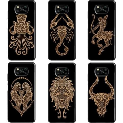 Zodiac Signs For Xiaomi Mi 11 Ultra Mi Note 10 Lite Mi 10T Pro Case For POCO X3 Pro F2 F3 M3 Pro Cover