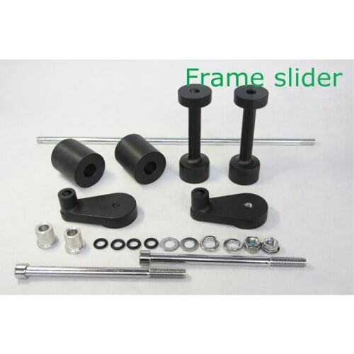 For 2008-2013 Kawasaki Ninja 250 250R EX250 2009 2010 11 2012 Motorcycle bike No Cut Frame Slider Crash Protector Black / Carbon